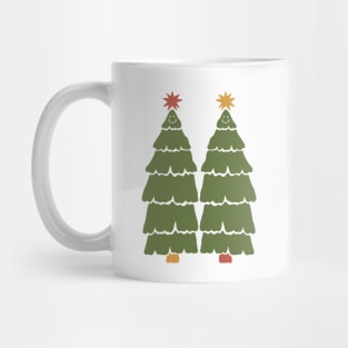 Smiling Christmas Trees Mug